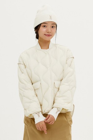 여성) 넥리스 D7 다운자켓(IVORY)