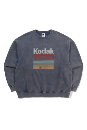 레인보우 스노우워싱 기모 맨투맨 NAVY