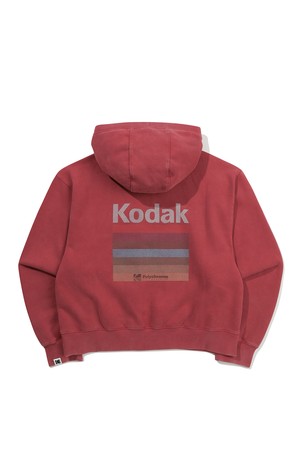 레인보우 스노우워싱 기모 후드 우먼 PINK