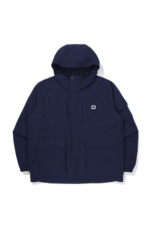 린넨라이크 베이직 후드 자켓 NAVY