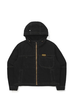 코다커리 데님 후드 자켓 우먼 BLACK