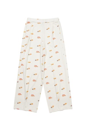 씨네라운지 라이트 패턴 스트레이트 팬츠 IVORY