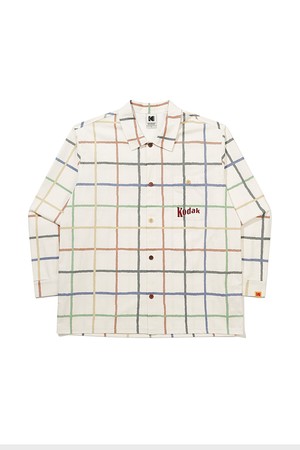 씨네라운지 체크 코튼 셔츠 IVORY