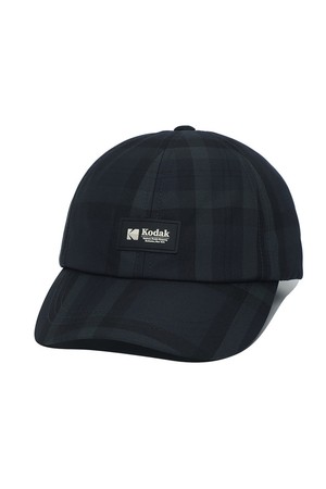 플래쉬트윌 에센셜 릴렉스핏 체크 볼캡 NAVY