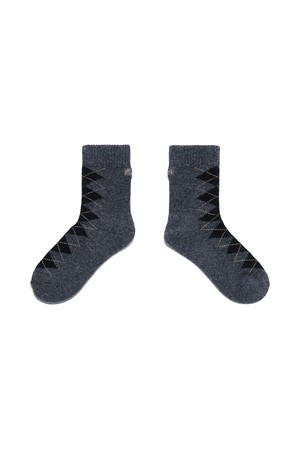 말본 아가일 울 삭스 GRAY (WOMAN)_GREY-a