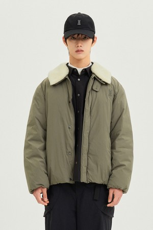 남성) 코나 하이웜 D7 플리스 카라 다운 자켓 (DARK BEIGE)