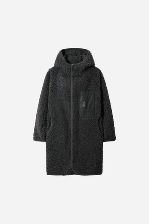 여성) 롱쉐르파 플리스 자켓(CHARCOAL GREY)