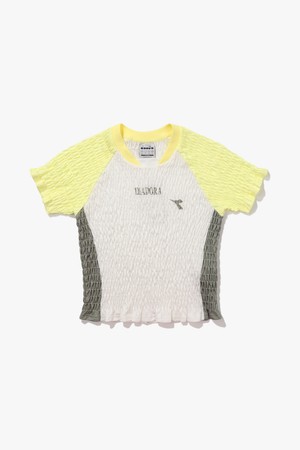 풋볼 아카이브 링클 저지 반팔 티셔츠 우먼 OFF WHITE_WHITE-a