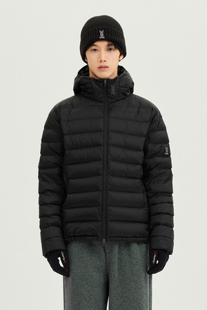 남성) 보일러 후드 경량 다운자켓(BLACK)