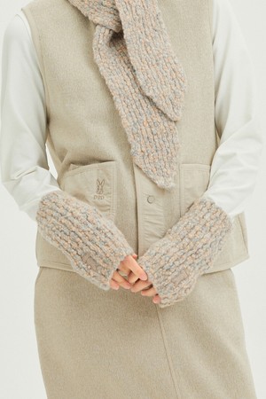 엠보싱 울 핸드워머(TAN)