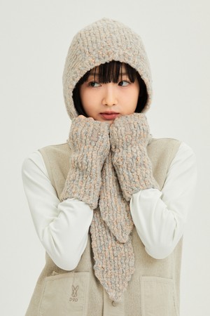 엠보싱 울 바라클라바(TAN)