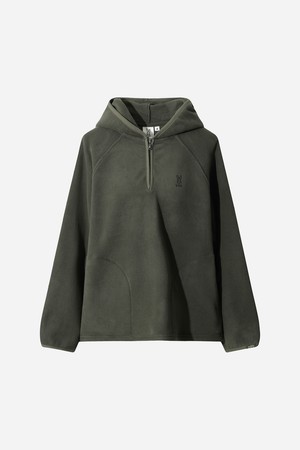 여성) 히트레스트 플리스 집업 후드 아노락(D.CHARCOAL GREY)