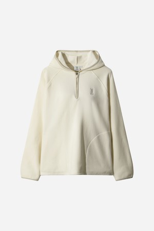 여성) 히트레스트 플리스 집업 후드 아노락(IVORY)