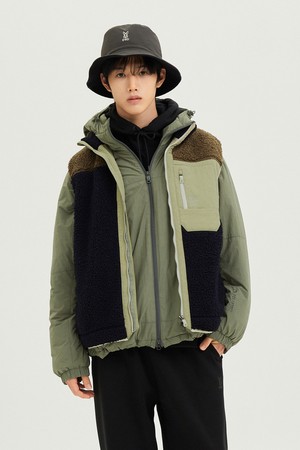 유니) 바크 플리스 블록트 베스트(NAVY)