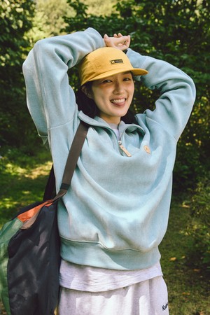 크리미 반집업 맨투맨 S.BLUE