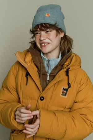 미드 기장 라이트 다운 자켓 YELLOW