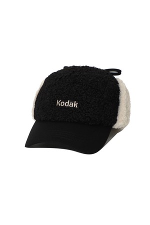 플리스 귀달이 캠프캡 BLACK