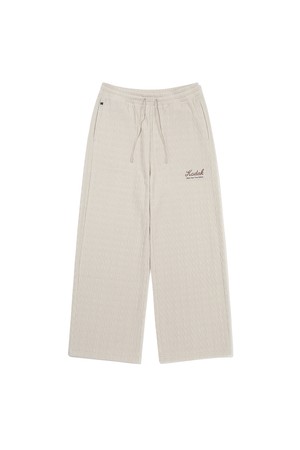 벨벳 케이블 스트레이트 팬츠 우먼 IVORY