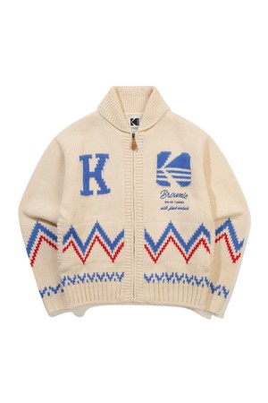 브라우니 숄카라 가디건 IVORY