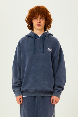 레인보우 스노우워싱 기모 후드 NAVY