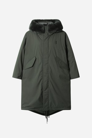 여성) 가마보코 쉘터 구스 다운 자켓(L.CHARCOAL GREY)