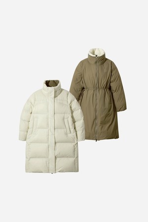 여성) 리버시블 D7 롱다운자켓(IVORY)