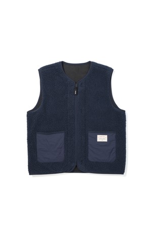 브라우니 리버시블 플리스 베스트 BLACK