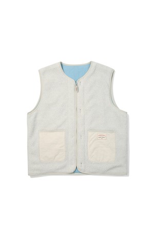 브라우니 리버시블 플리스 베스트 IVORY