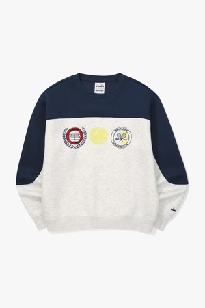 컬러블럭 맨투맨 MELANGE GREY_NOCOLOR-a