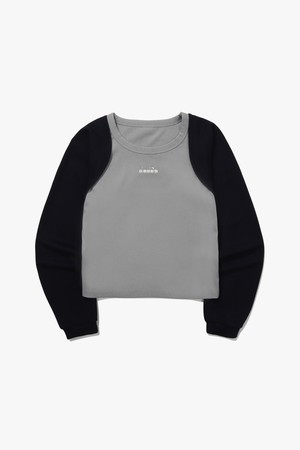 크로스코트 볼레로형 골지 티셔츠 NAVY_NAVY-a