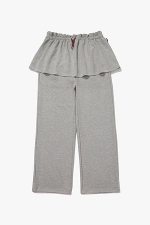 크로스코트 져지 스커트 팬츠 MELANGE GREY_GREY-a