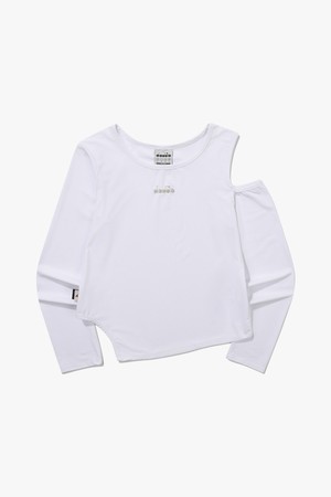 크로스코트 퍼포먼스 컷아웃 티셔츠 WHITE_WHITE-a