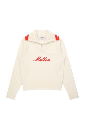 여성 레이어드 집업 카라 니트탑 CREAM (WOMAN)_IVORY-a