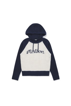 여성 래글런 후드 배색 니트 NAVY (WOMAN)_NAVY-a