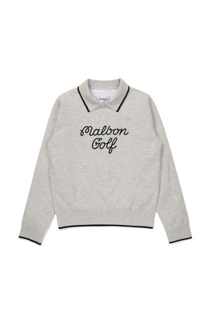 여성 말본 골프 방풍 니트 MELANGE GRAY (WOMAN)_GREY-a