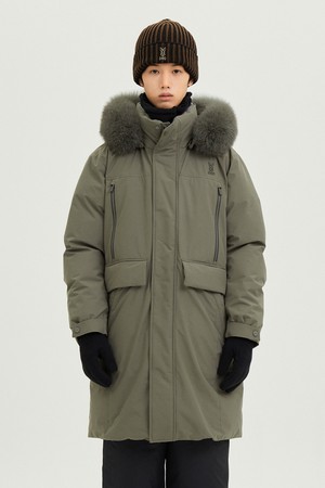 남성) 데카히트 구스 롱다운 자켓(DARK BEIGE)