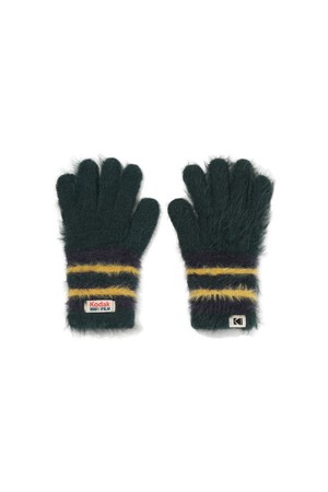 헤어리 컬러 스트라이프 글러브 GREEN