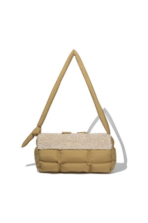 퀼티드 라지 크로스백 KHAKI