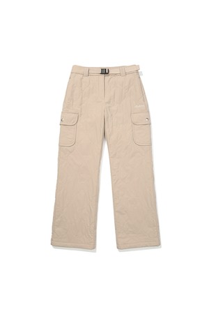 여성 카고 스트레이트 핏 퀄팅 팬츠 BEIGE (WOMAN)_BEIGE-a