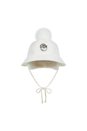 리얼 퍼방울 울 이어머프 버킷햇 IVORY (WOMAN)_IVORY-a