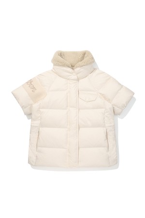 여성 웜 트리밍 반팔 다운 CREAM (WOMAN)_IVORY-a