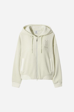 여성) 스테이웜 후드 집업 자켓(IVORY DARK)