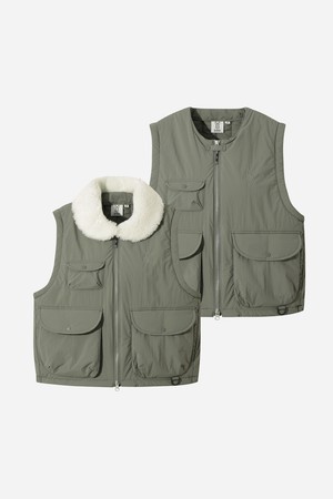 여성) 에어로겔 패딩 베스트(L.CHARCOAL GREY)