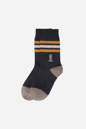 스트라이프 골지 삭스(CHARCOAL GREY)