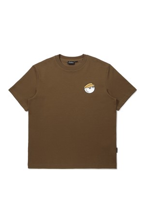 버킷 트리플 유니 라운드 티셔츠 BROWN_BROWN-a