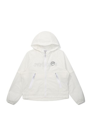 소매 디터쳐블 경량 후드 재킷 OFF WHITE (WOMAN)_WHITE-a