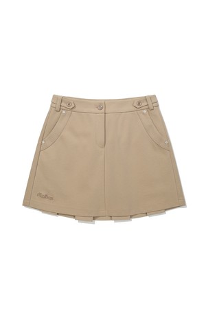 백플리츠 A라인 스커트 BEIGE (WOMAN)_BEIGE-a