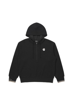 니트라이크 하프집업 후드 맨투맨 BLACK (WOMAN)_BLACK-a