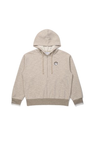 니트라이크 하프집업 후드 맨투맨 BEIGE (WOMAN)_BEIGE-a