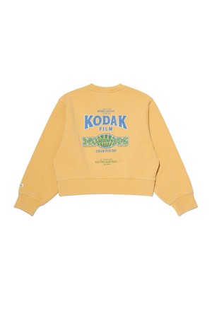 스노우 워싱 그래픽 맨투맨 우먼 YELLOW